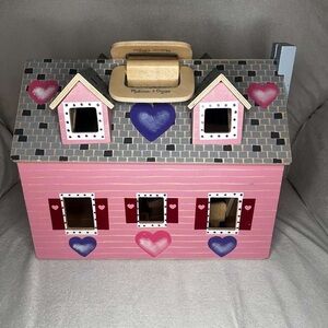 Melissa & Doug Pink and Purple Heart Dollhouse